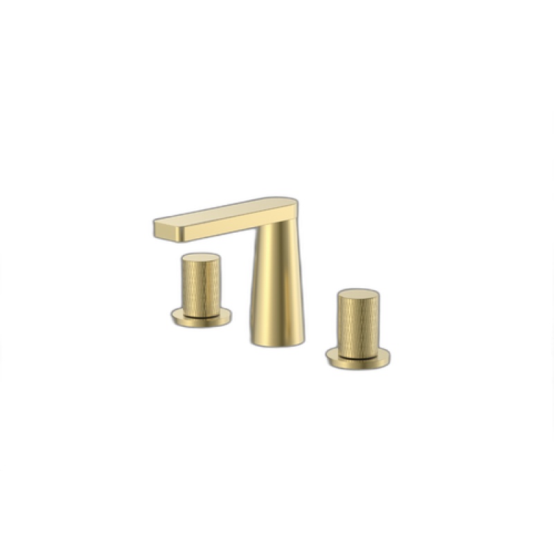 Niagara Brushed Gold Bathroom Faucet - Double Handle / Three Hole - Brushed Gold