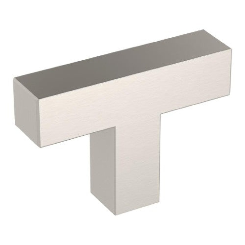 Intersect Zinc Cabinet Knob - Satin Nickel, 1 15/16" (49 Mm)