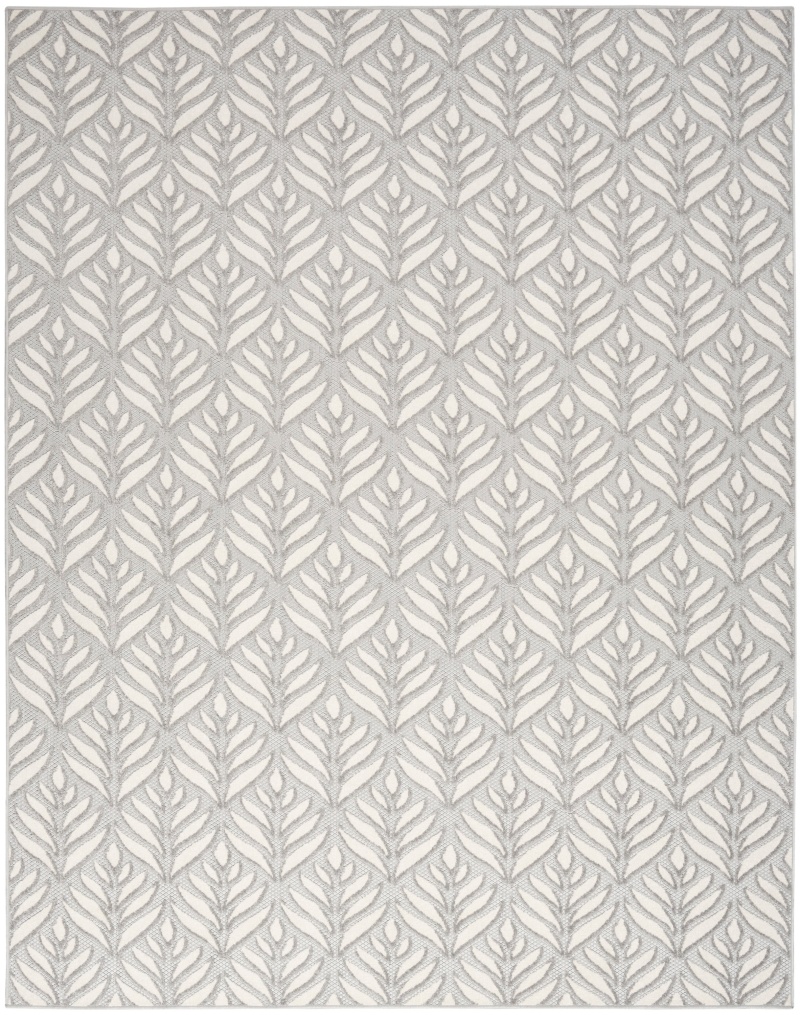 Aloha Alh35 Grey Polypropylene Tropical Area Rug