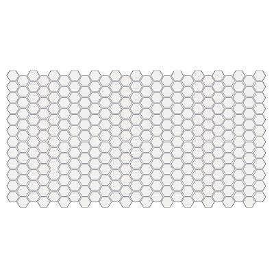 Unglazed Mosaics Ice White Porcelain Mosaic - 1" Hexagon - Unglazed