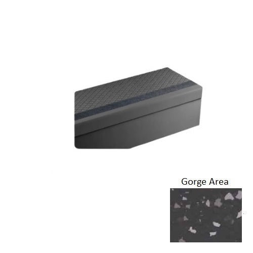 Speckled Rubber Stair Tread with Grey Grit Tape
