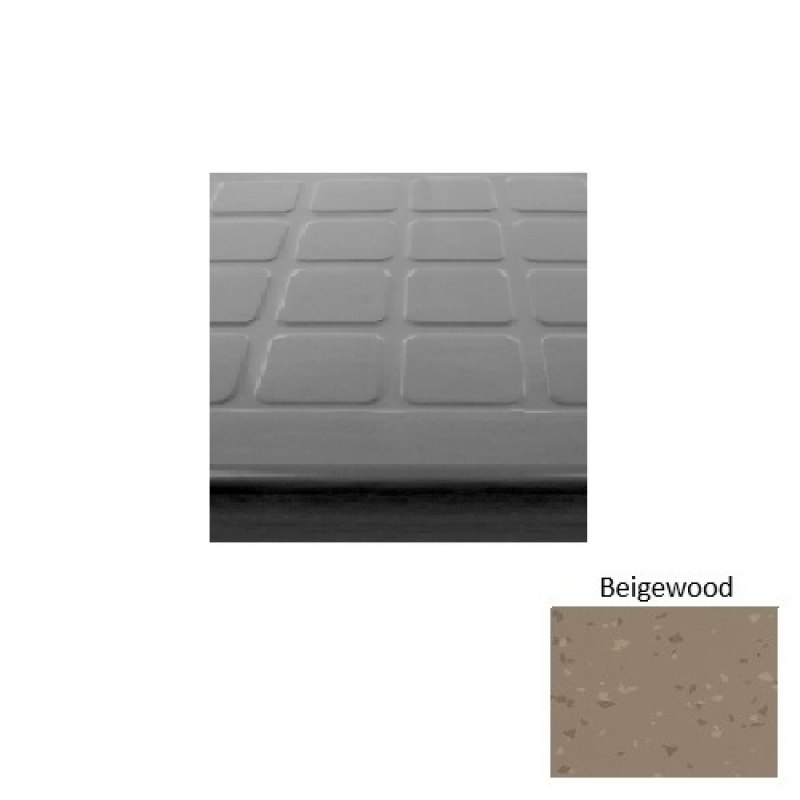 Symmetry 94 Beigewood Raised Square Rubber (Sq) Stair Tread - Textured