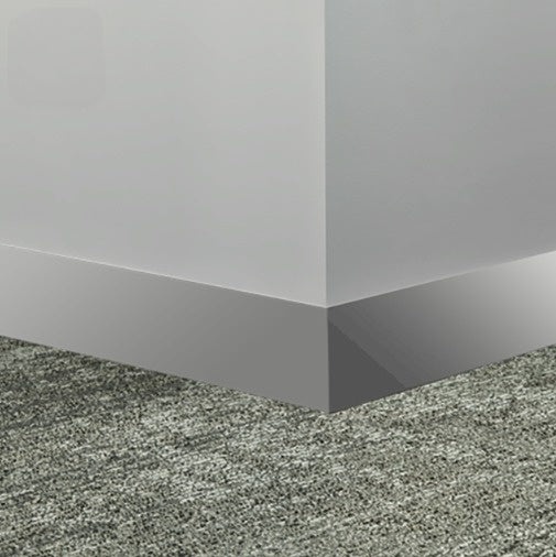Johnsonite Vapor Grey Rubber Millwork Contoured Wall Base - 2 1/2" X 96" X 1/4" Monument - Millwork Contoured Wall Base