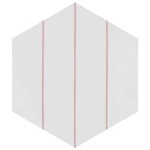 Porto Savona Rose Porcelain Tile - Glossy - 8 5/8" X 9 7/8" Hexagon