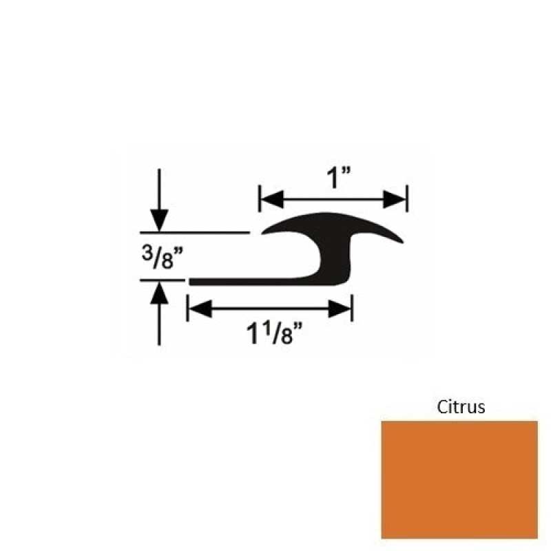 Solid 60 Citrus Rubber Tile / Carpet Joiner