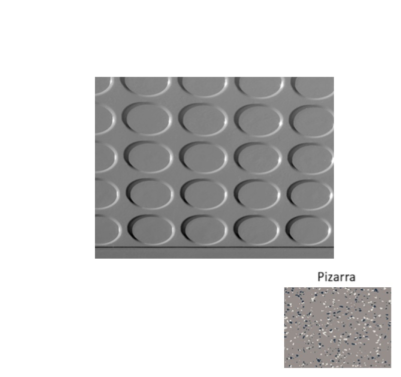Fiesta 97 Pizarra Vantage Raised Circular 15 Inch Depth Rubber (Sq) Stair Tread - Textured