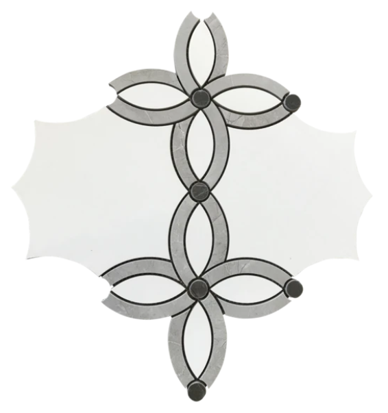 Flower Rose Porcelain Mosaic - Flower - Polished