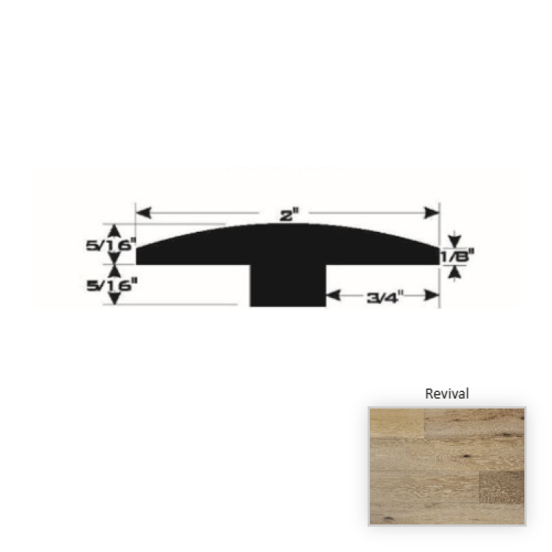 Contempo European White Oak Revival 90" T Molding