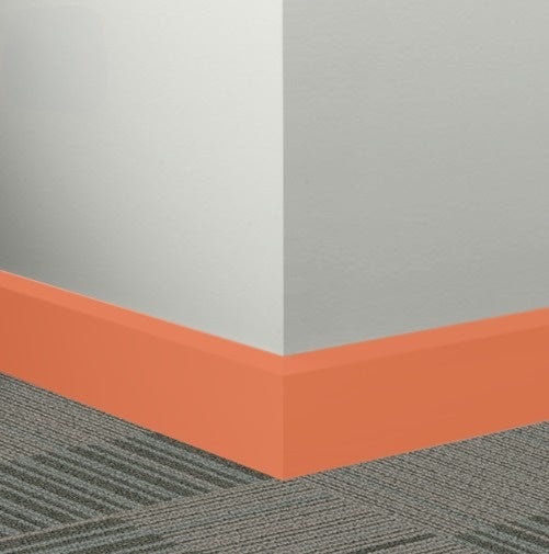 Johnsonite Tangerine Tango Rubber Millwork Contoured Wall Base