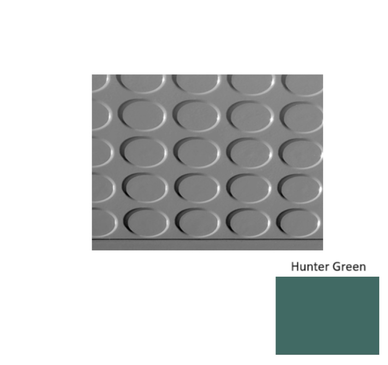Solid 97 Hunter Green Vantage Raised Circular 15 Inch Depth Rubber (Sq) Stair Tread - Textured
