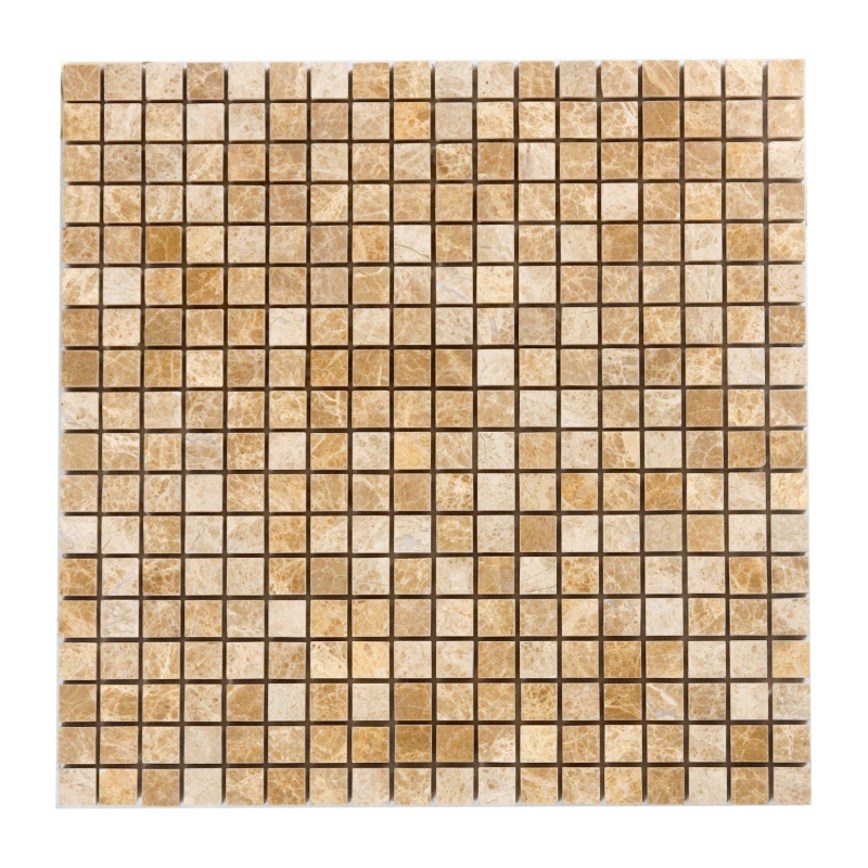 Emperador Light Marble Mosaic - 5/8" X 5/8"
