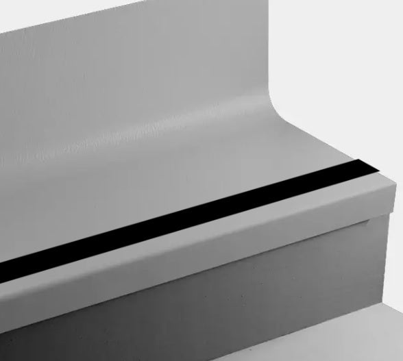 Johnsonite Iron Mountain Hammered Rubber Stair Tread with Riser