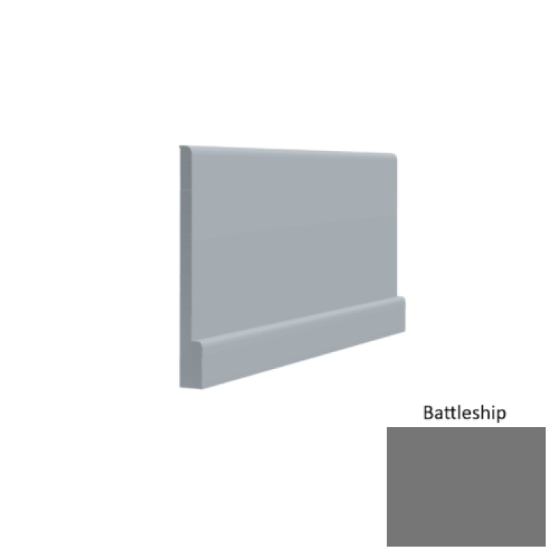Contours #05 Simplicity Bold Battleship Rubber Profiled Wall Base - Satin - 4 1/2" X 8 Ft