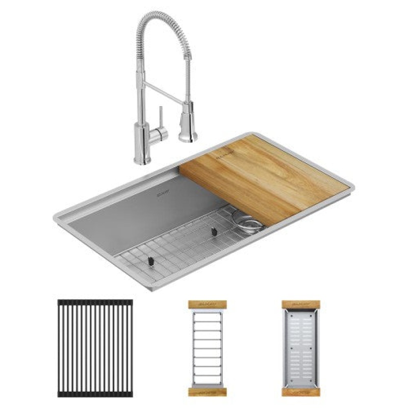 Elkay Crosstown Stainless Steel Undermount Workstation Sink