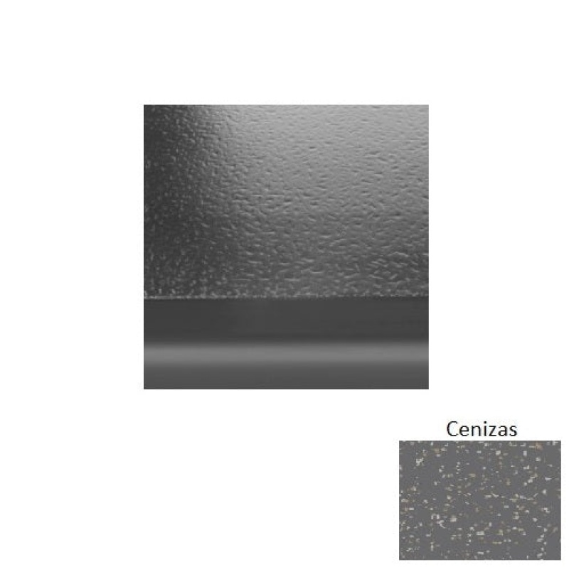 Fiesta 95 Cenizas Hammered Rubber (Sq) Stair Tread With Riser - Hammered
