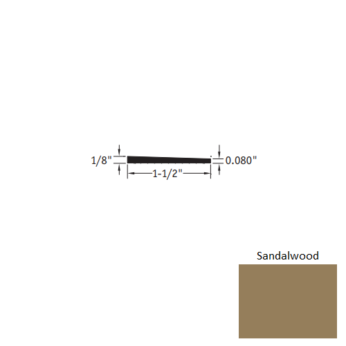 Johnsonite Sandalwood Vinyl Reducer Trim