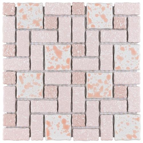 Academy Pink Porcelain Mosaic - Block Random - Mixed