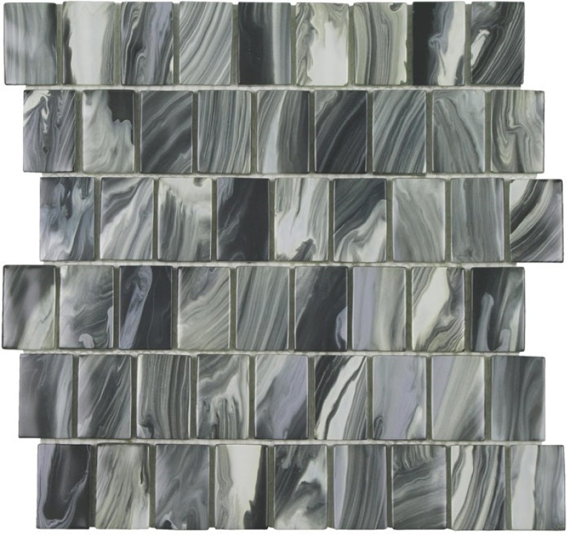 Aquatica Slip Stream Labrador Glass Mosaic - 11.75" X 11.75" - Semi Gloss