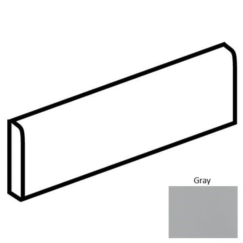 Minimum Gray Porcelain - 4" X 24" Bullnose