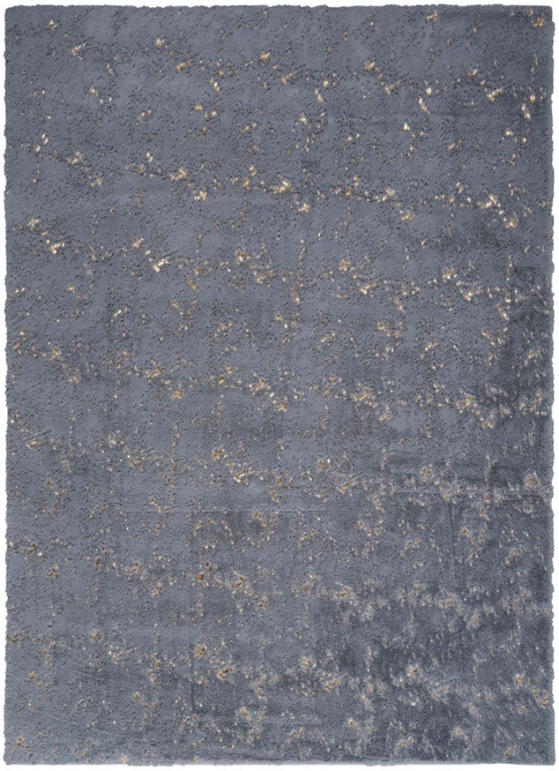 Cozy Shimmer Slate Gold Csh01 Polyester Contemporary Area Rug - 5 Ft X 7 Ft - Slate Gold