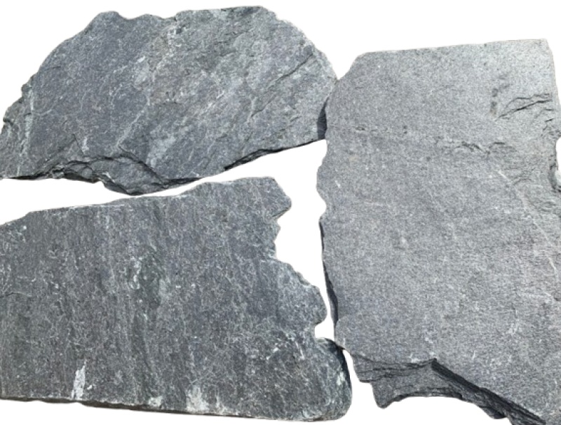 Ostrich Gray Slate Flagstone - Natural Cleft Face & Back - Random Sizes