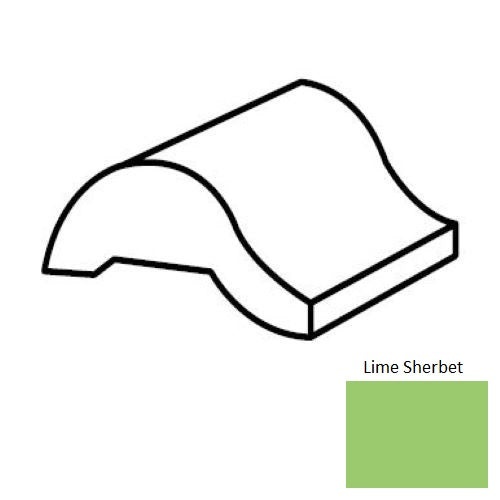 Keystones Unglazed Mosaic Lime Sherbet Porcelain Floor & Wall Trim - 1" X 2" Swimming Pool Nosing - Matte