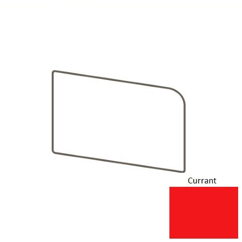 Color Wheel Classic Currant Ceramic Wall Trim - 3" X 6" Bullnose Corner Left - Semi Gloss