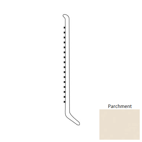 Parchment Rubber Moulding / Trim 4" Cove Wall Base