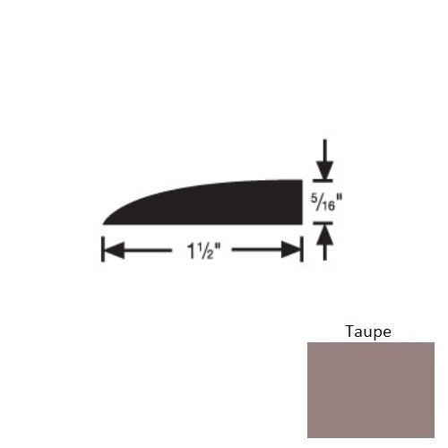 Flextones Taupe Vinyl 177B Carpet Edge Reducer