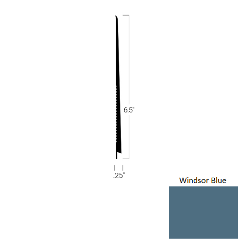 Johnsonite Windsor Blue Rubber Tightlock Carpet Rubber Base