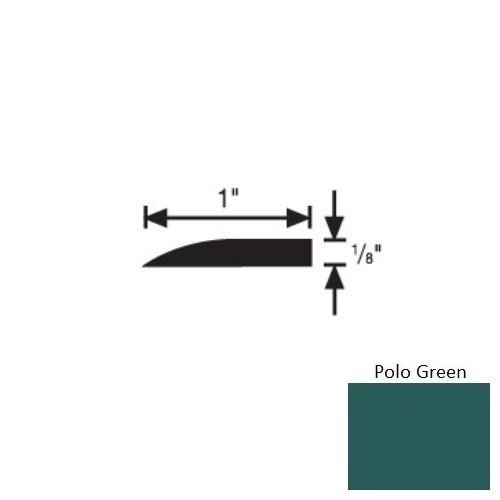 Flextones Polo Green Vinyl 192A Tile Reducer Strip - 1" X 3 Ft - Thermoplastic
