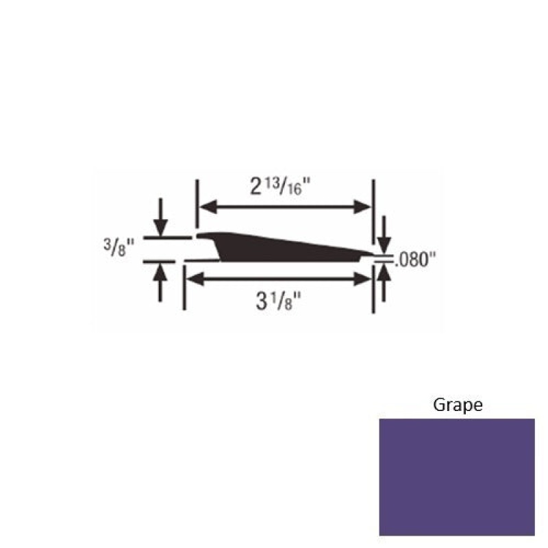Solid 66 Grape Rubber Rolling Traffic Transition