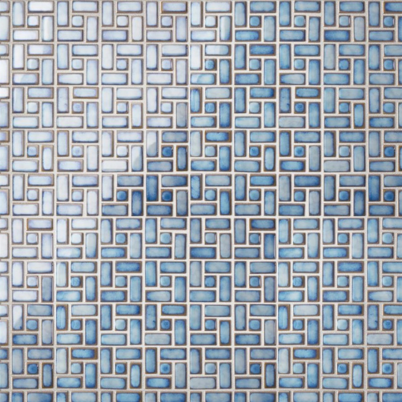 Hudson Marine Porcelain Mosaic - 12 5/8" X 12 5/8" Spiral - Glossy