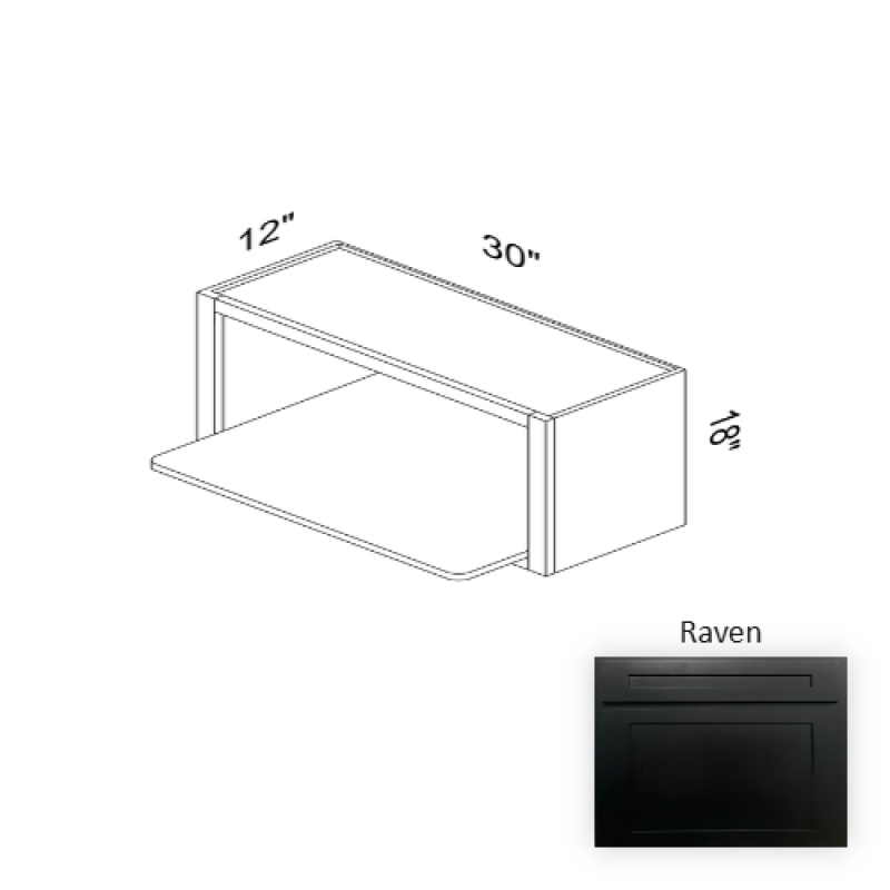 Wmw3018 Raven Wood Kitchen Microwave Base Cabinet