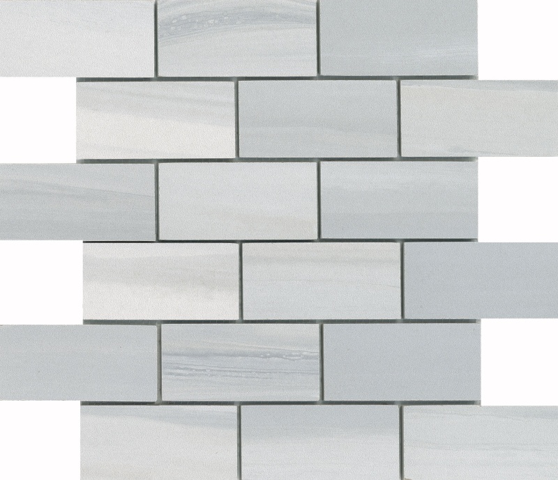 Nova Gray Porcelain Mosaic - 2" X 4" Brick - Matte