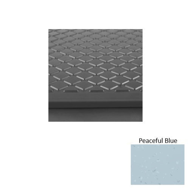 Symmetry 31 Peaceful Blue Diamond Rubber (Rd) Stair Tread With Dupont Kevlar - Textured