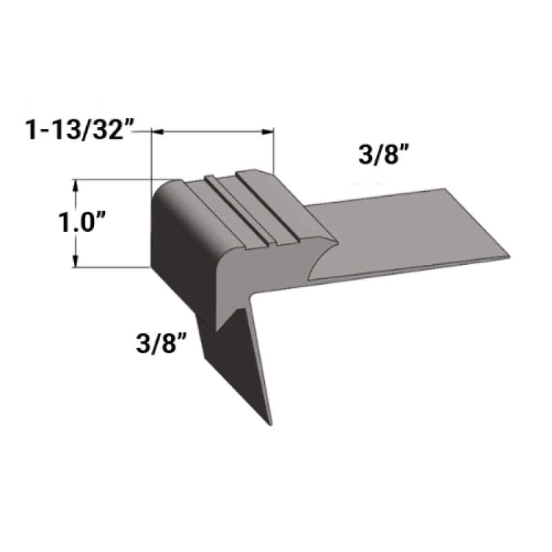 Johnsonite Peppercorn Vinyl Slim Line Nosing