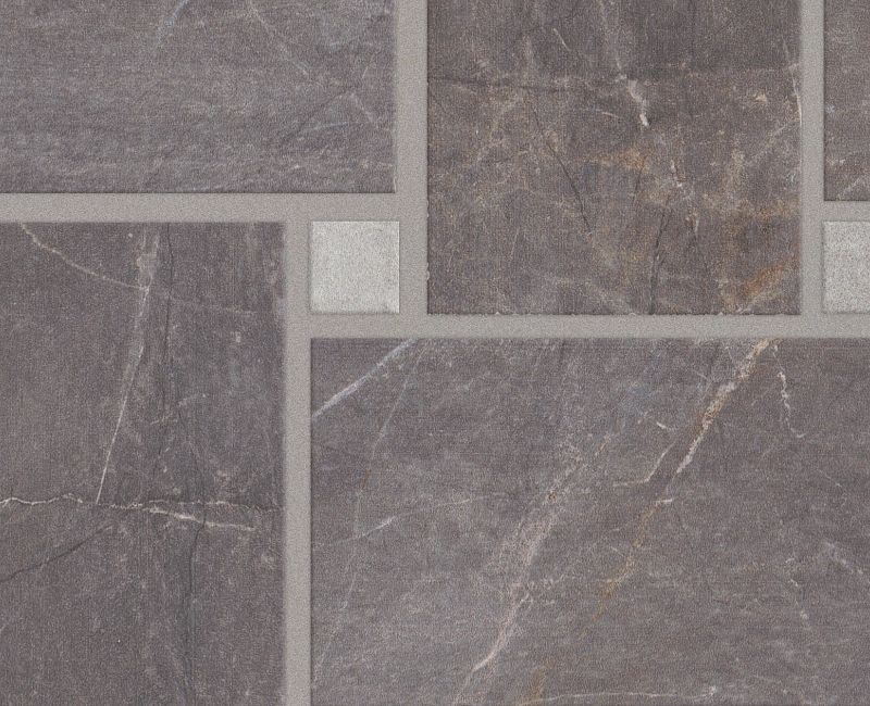Trace Gunmetal Porcelain Mosaic - Basket Weave - Matte