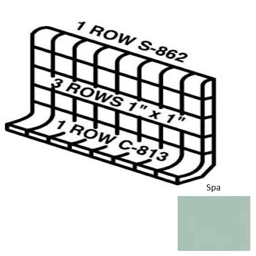 Keystones Unglazed Mosaic Spa Porcelain Wall Trim - 5" X 12" Built Up Base (Mb5) - Matte