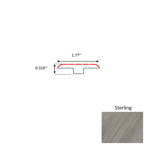 Aquaproof Sterling Laminate Wood T Molding Trim