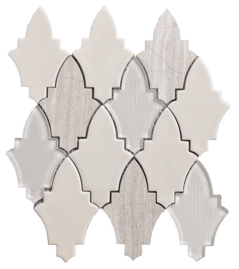 Fleur Orchis Mixed Mosaic - Arabesque - Glossy