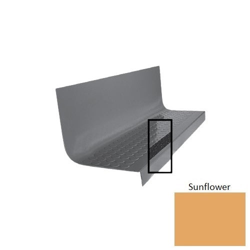 Flextones Sunflower Type 1776 With Flush Carborundum Strip Distinct Designs Rubber - 20 1/2" X 72" Stair Tread - Rgt Radial Ii Raised Disc Design