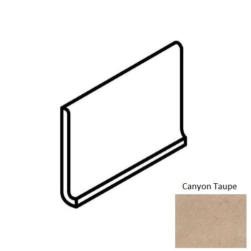 Modern Formation Canyon Taupe Porcelain Floor & Wall Trim - 6" X 12" Cove Base - Matte
