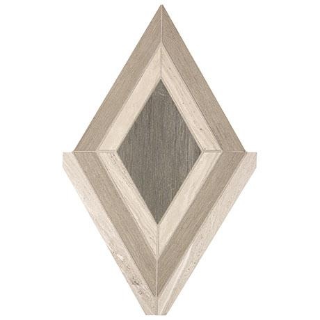 Castellina Gray & Fawn Mixed Mosaic - Diamond - Honed, Per Pack: 4.25