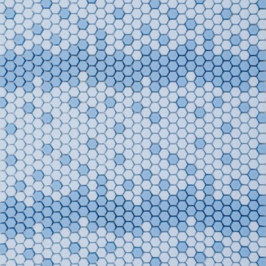 Geometro Montpellier Coastal Recycled Glass Mosaic - Hexagon - Matte, Per Pack: 9.8 Sqft
