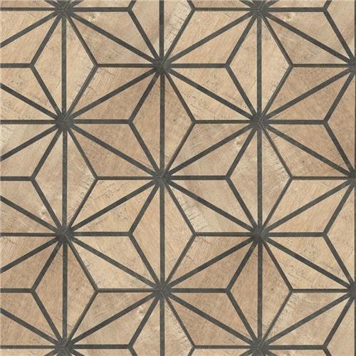Tribeka Brown Porcelain Tile - Glossy Hexagon 8 5/8" X 9 7/8"