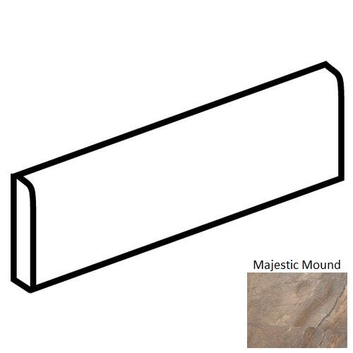 Ayers Rock Majestic Mound Porcelain Floor & Wall Trim - 3" X 13" Bullnose - Matte, Per Pack: 5 Pcs