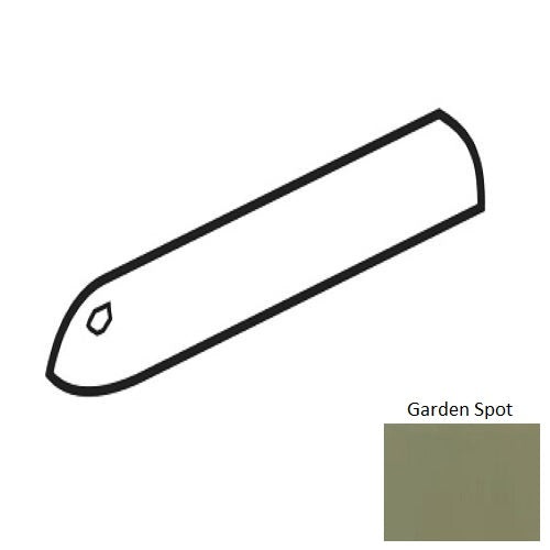 Color Wheel Classic Garden Spot Ceramic Wall Trim - 3/4" X 6" Quarter Round Corner - Semi Gloss