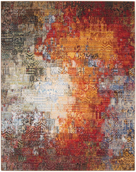 Chroma Crm03 Ember Glow Wool Blend Modern Area Rug - 8 Ft X 10 Ft ...