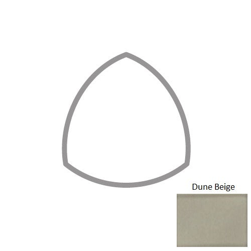 Provincetown Dune Beige Ceramic Wall Trim - 1" X 1" Beak - Glossy